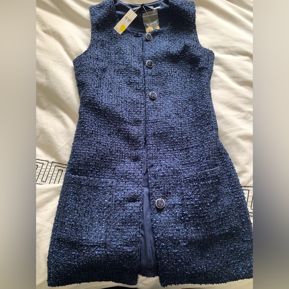 NWT endless rose tweed sleeveless dress XS